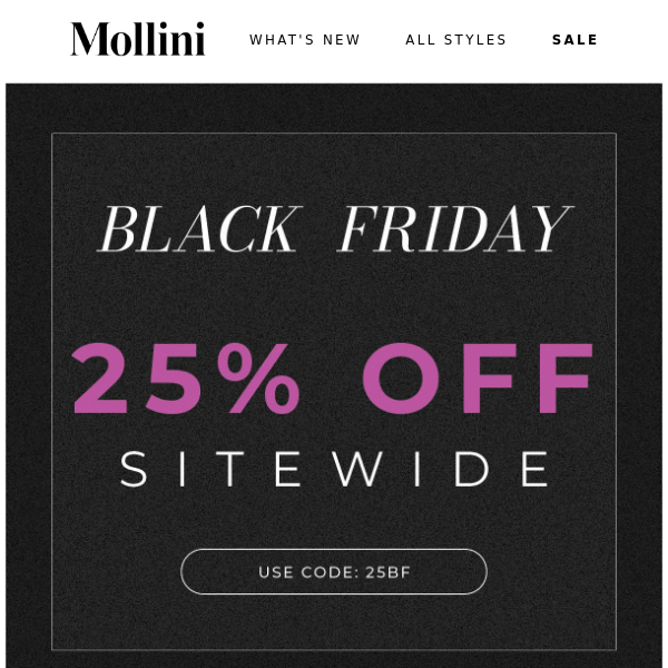 Hurry! 25% Off Sitewide Won't Last Long