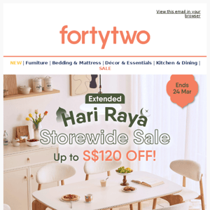 📅 Extended Raya Sale Ends Today - Forty Two