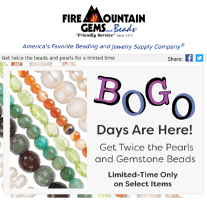 BOGO Deals on Gemstones and Pearls