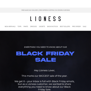 BLACK FRIDAY SALE UPDATE