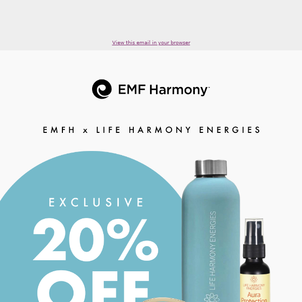 Boost Your Well-Being with EMFH x Life Harmony Energies Collaboration!