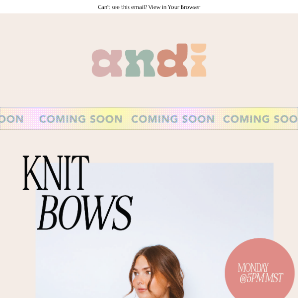 Two words: KNIT BOW (coming soon...) 🥰