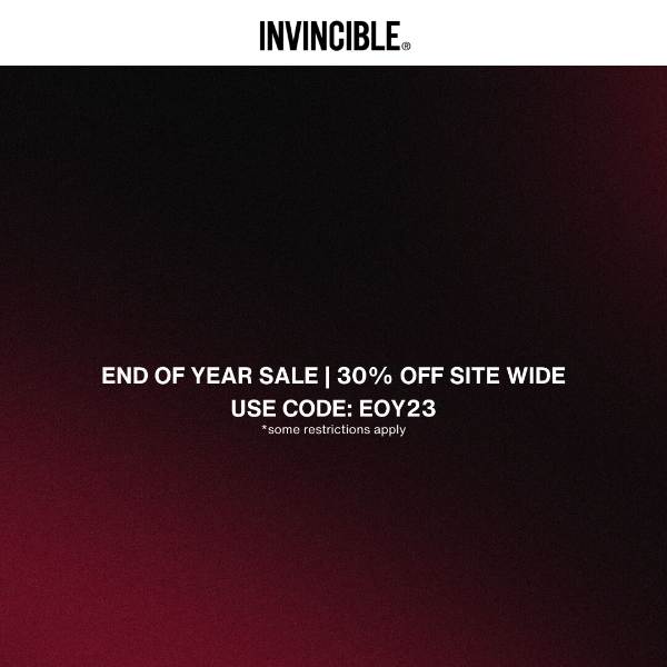 🚨 End Of Year Site Wide Sale