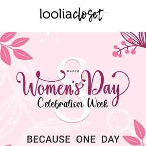 Women's Day Offers Alert❗In celebration of this special day Loolia Closet got endless offers and discounts for all the beautiful women out there!!👩👑Hurry up and start your shopping now!🤩🛍