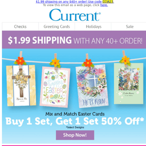 BOGO 50% Off Easter Cards + They Ship for $1.99