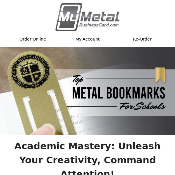 Metal Bookmarks  My Metal Business Card