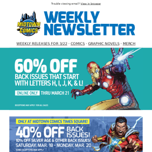 Up to 60% Off Select Back Issues, Batman One Bad Day Ra’s Al Ghul #1, Doctor Strange Vol 6 #1, Milestone 30th Anniversary Special #1, & more!