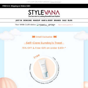 🎁 FREEBIE ALERT! 15% OFF Sitewide + FREE Gifts – Self-Care Sunday 😍