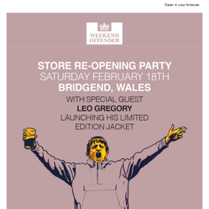 Store Re-Opening Party | With special guest Leo Gregory