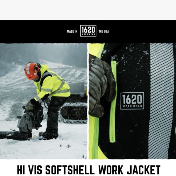 Hi Vis Softshell Work Jacket is Back in Stock