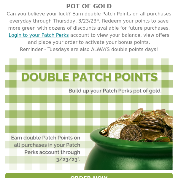 Lucky You! Double Points + Saucy Baskets & Bowls