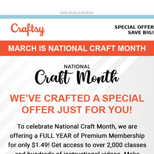 Craft Month Mystery: Discover it now!