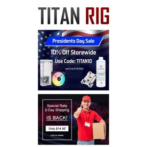 🚨LAST DAY - Presidents Day Sale At TITAN RIG🚨