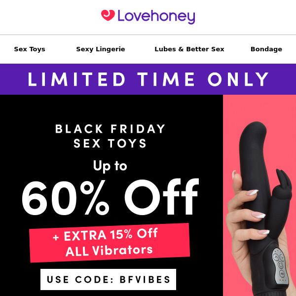 Email Exclusive ⚡ Extra 15% off ALL Vibrators!