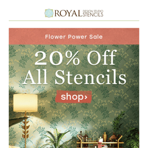 Flower Power 🌸 Save 20% on ALL Stencils