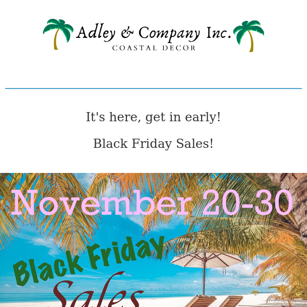 Black Friday Sales Have Begun!
