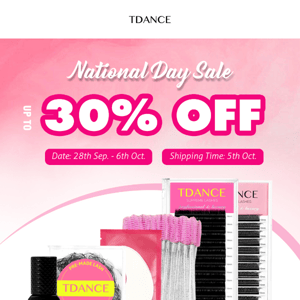 National Day Sale: Up to 30% OFF!