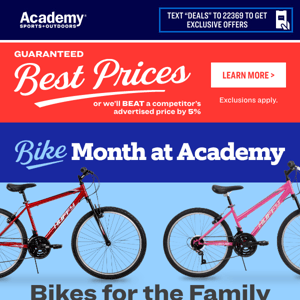 Bikes for the Family, Starting at $59.99