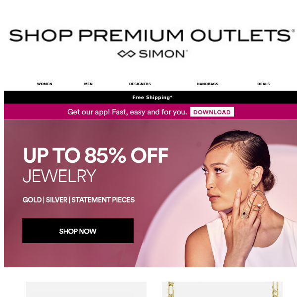 Up to 85% Off Jewelry