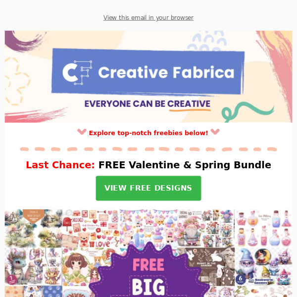 ⏰ Expiring: FREE Clipart & Patterns Bundle!