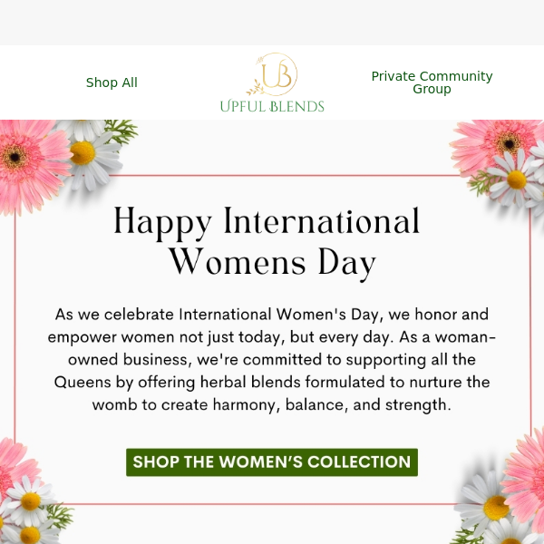 Celebrate Women's Day with balance