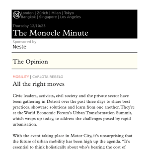 The Monocle Minute – Thursday 12 October 2023
