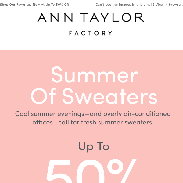 Sweaters? For Summer? Oh So Chic.