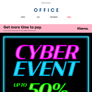 CYBER MONDAY UP TO 50% OFF!