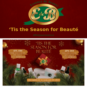 Final Hour for our ‘Tis the Season for Beauté Sale!