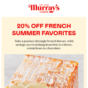 20% Off French Summer Favorites