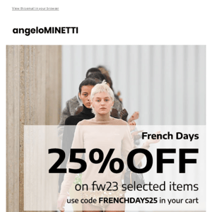 French Days: 25% OFF