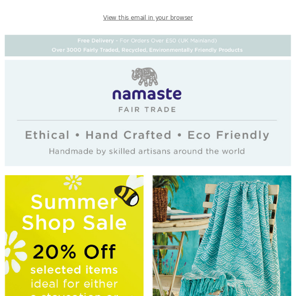 Summer Shop Sale – 20% Off Selected Items