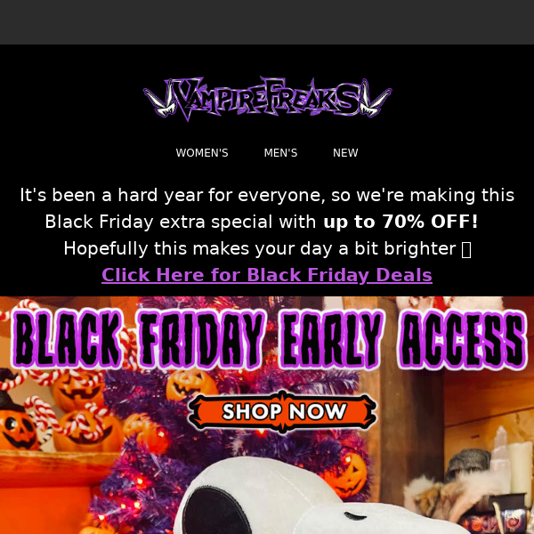 Up to 70% OFF cause it's been a hard year 🦇💜