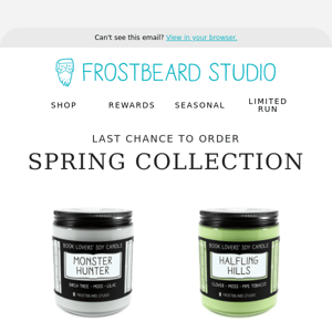 Last Chance to Stock Up on Our Spring Collection Candles!