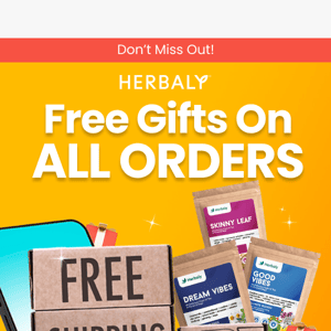Herbaly, it's Your Lucky Day - Free Gifts and More Await You!