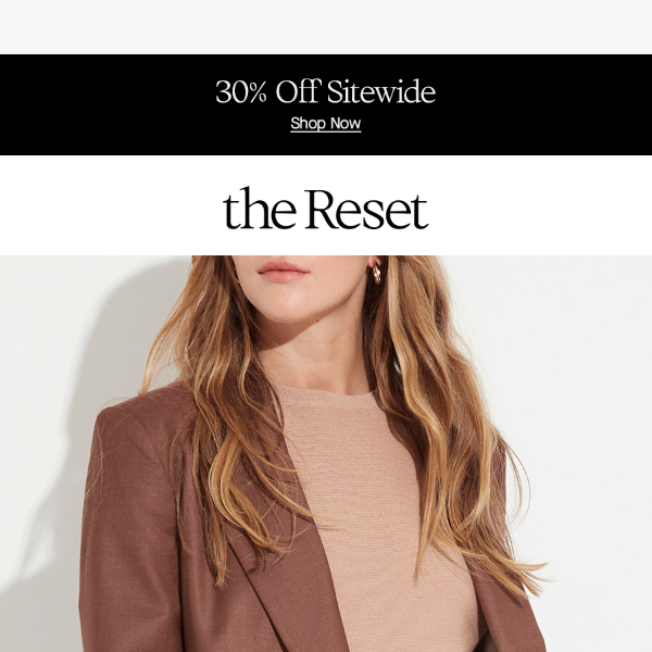Shop essential outerwear at 30% off