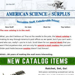 🚚 Bam! American Science Brings the New to You!