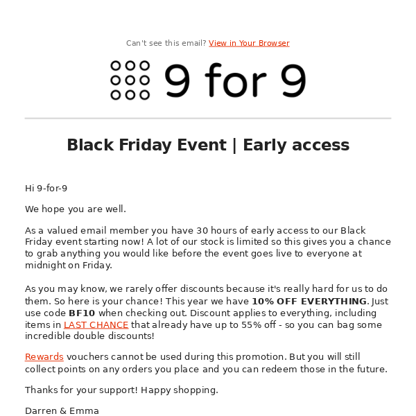 Black Friday | Your exclusive early access is live!