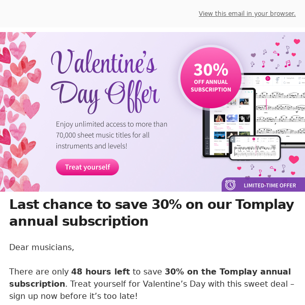 Valentine’s Day Offer: 48 hours left! 😱