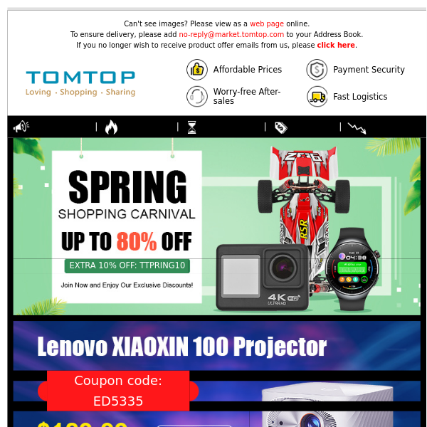 🌺💝🌻Spring Shopping Carnival -  Save Up To 80% Off & Extra 10% Off "TTPRING10"