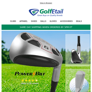 Top Rated ⭐ PowerBilt EX550 Hybrid Iron Set $225 • Men's & Lady's • Save Today