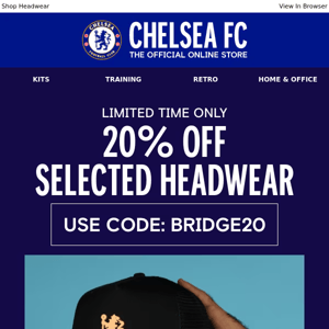 Matchday Offer! 20% Off Selected Headwear