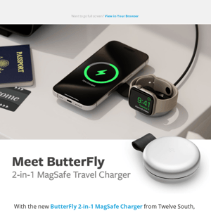 NEW! Meet ButterFly 2-in-1 MagSafe Travel Charger 🎉