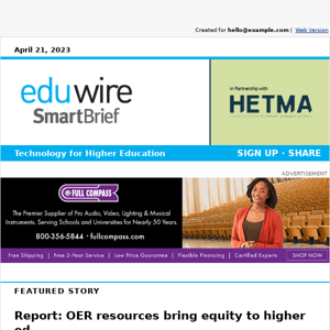 Report: OER resources bring equity to higher ed