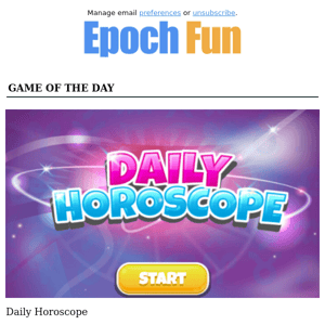 Get your daily horoscope with this interactive horoscope game! - EPOCH FUN