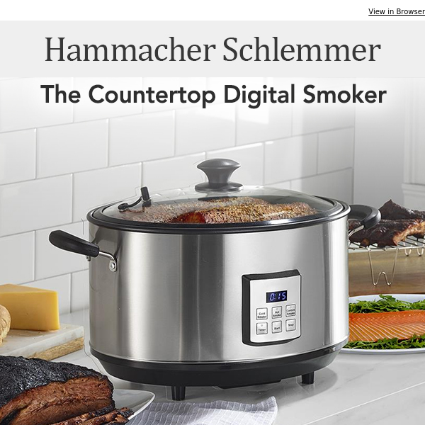 The Countertop Digital Smoker - Hammacher Schlemmer
