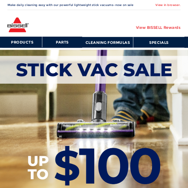 Up to $100 OFF select stick vacs! 🚨