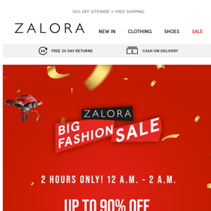 ZALORA'S BIG FASHION MIDNIGHT SALE 🚚🎊