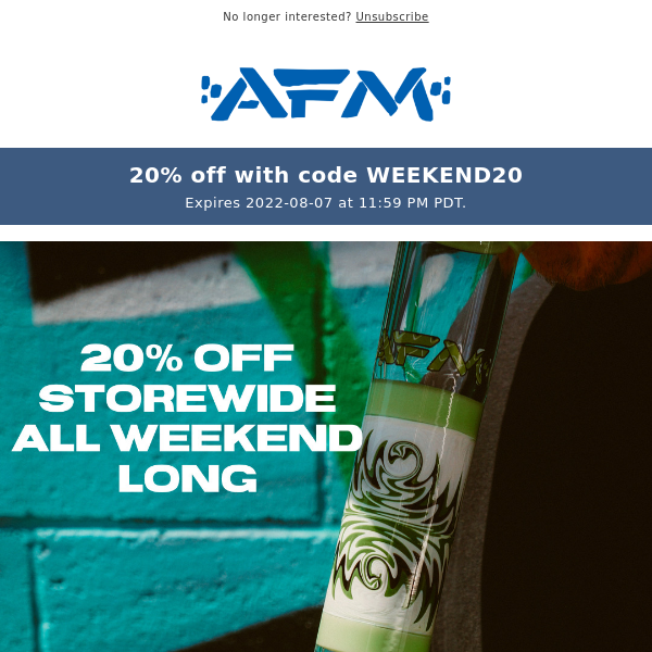 Save 20% OFF Storewide Today!!