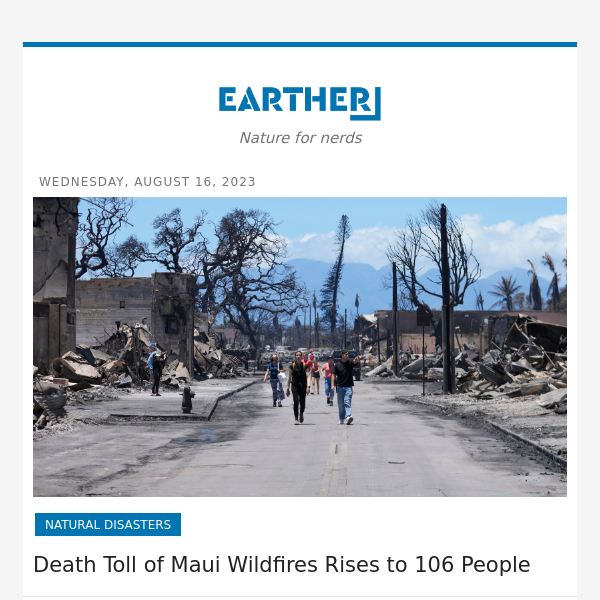 Death Toll of Maui Wildfires Rises to 106 People